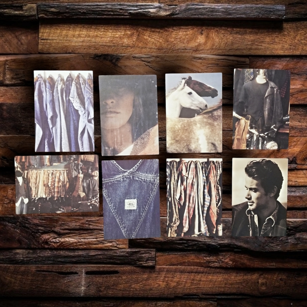 *XTREMELY RARE* DOUBLE RL RALPH LAUREN RRL VINTAGE POSTCARDS- TOTAL OF 8
